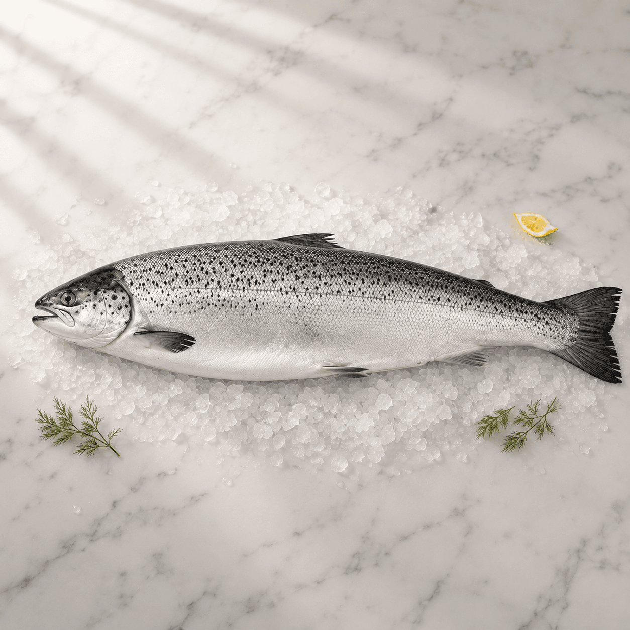 Łosoś atlantycki — świeża tusza patroszona z głową, Norwegia ( 5-6 kg/szt)